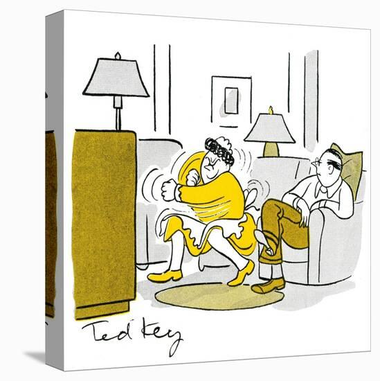 Hazel Cartoon-Ted Key-Stretched Canvas