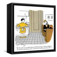 Hazel Cartoon-Ted Key-Framed Stretched Canvas