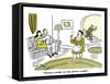 Hazel Cartoon-Ted Key-Framed Stretched Canvas