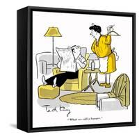 Hazel Cartoon-Ted Key-Framed Stretched Canvas