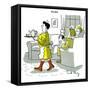 Hazel Cartoon-Ted Key-Framed Stretched Canvas