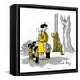 Hazel Cartoon-Ted Key-Framed Stretched Canvas