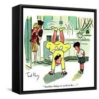 Hazel Cartoon-Ted Key-Framed Stretched Canvas