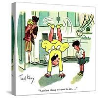 Hazel Cartoon-Ted Key-Stretched Canvas