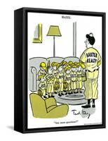 Hazel Cartoon-Ted Key-Framed Stretched Canvas