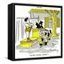 Hazel Cartoon-Ted Key-Framed Stretched Canvas