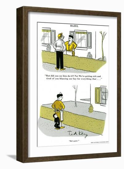 Hazel Cartoon-Ted Key-Framed Giclee Print