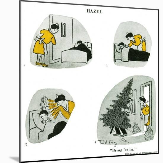 Hazel Cartoon-Ted Key-Mounted Giclee Print