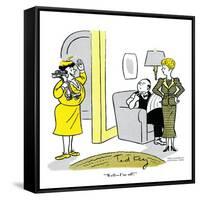 Hazel Cartoon-Ted Key-Framed Stretched Canvas