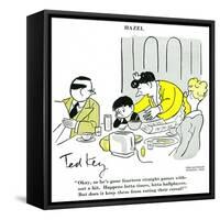 Hazel Cartoon-Ted Key-Framed Stretched Canvas