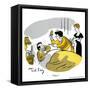 Hazel Cartoon-Ted Key-Framed Stretched Canvas