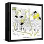 Hazel Cartoon-Ted Key-Framed Stretched Canvas