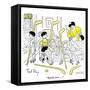 Hazel Cartoon-Ted Key-Framed Stretched Canvas