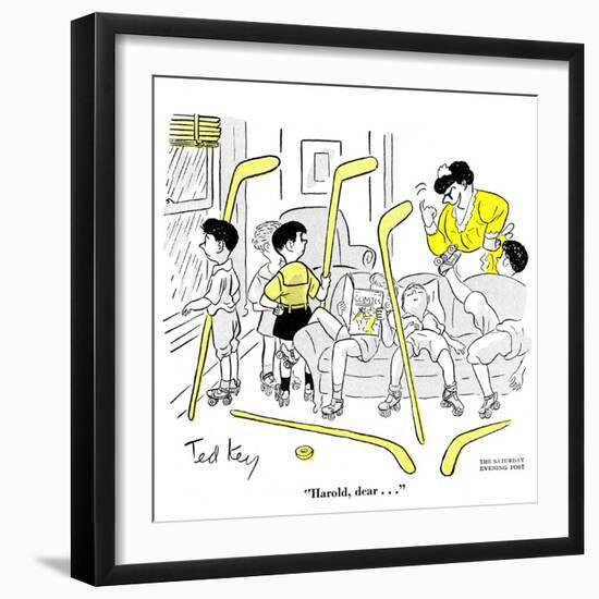 Hazel Cartoon-Ted Key-Framed Giclee Print