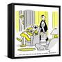 Hazel Cartoon-Ted Key-Framed Stretched Canvas