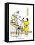 Hazel Cartoon-Ted Key-Framed Stretched Canvas