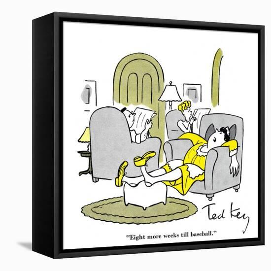 Hazel Cartoon-Ted Key-Framed Stretched Canvas