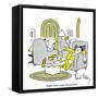 Hazel Cartoon-Ted Key-Framed Stretched Canvas