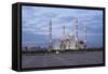 Hazrat Sultan Mosque, the Largest in Central Asia, at Dusk, Astana, Kazakhstan, Central Asia-Gavin Hellier-Framed Stretched Canvas