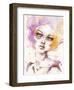 Hazy Dayz (female portrait)-Sillier than Sally-Framed Art Print