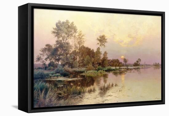 Hazy Sunshine (Sunset)-Albert Gabriel Rigolot-Framed Stretched Canvas