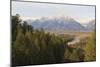 Hazy Teton Range from Snake River Overlook in Autumn (Fall), Grand Teton National Park, Wyoming-Eleanor Scriven-Mounted Photographic Print