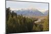 Hazy Teton Range from Snake River Overlook in Autumn (Fall), Grand Teton National Park, Wyoming-Eleanor Scriven-Mounted Photographic Print