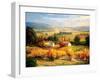 Hazy Tuscan Farm-S. Hinus-Framed Art Print