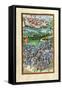 Hb V 52 Fol. 70V Illustration of the Battle of Lechfeld-Sigismund Meisterlin-Framed Stretched Canvas