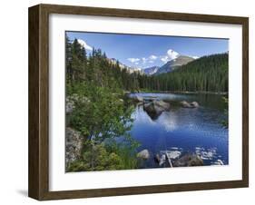 Hdr, Digital Composite, Bear Lake, Rocky Mountain National Park, Colorado, Usa-Rick A Brown-Framed Photographic Print