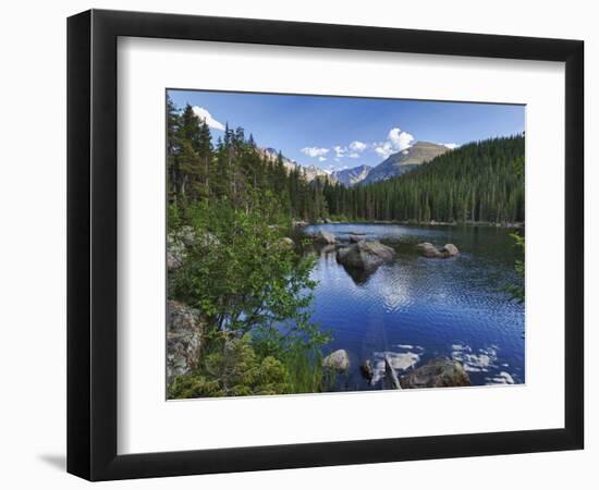 Hdr, Digital Composite, Bear Lake, Rocky Mountain National Park, Colorado, Usa-Rick A Brown-Framed Photographic Print