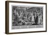 'He and his drunken companions raise a riot in Covent Garden', 1735-Anon-Framed Giclee Print
