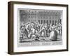 'He and his drunken companions raise a riot in Covent Garden', 1735-Anon-Framed Giclee Print