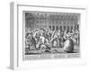 'He and his drunken companions raise a riot in Covent Garden', 1735-Anon-Framed Giclee Print