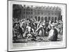 He and His Drunken Companions Raise a Riot in Covent Garden-English School-Mounted Giclee Print