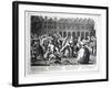 He and His Drunken Companions Raise a Riot in Covent Garden-English School-Framed Giclee Print