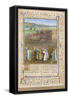 He Besieges Jericho Which is Startlingly Like a 15th Century French Town on the Banks of the Loire-Jean Fouquet-Framed Stretched Canvas