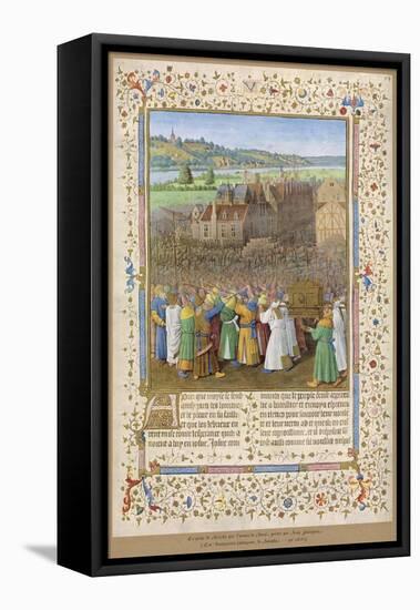 He Besieges Jericho Which is Startlingly Like a 15th Century French Town on the Banks of the Loire-Jean Fouquet-Framed Stretched Canvas