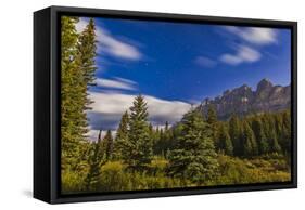 He Big Dipper over Castle Mountain, Banff National Park, Canada-null-Framed Stretched Canvas