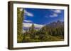 He Big Dipper over Castle Mountain, Banff National Park, Canada-null-Framed Photographic Print