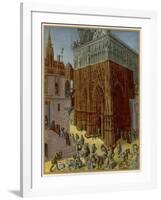 He Builds a Temple, in the Gothic Style-null-Framed Art Print