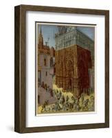 He Builds a Temple, in the Gothic Style-null-Framed Art Print