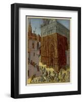 He Builds a Temple, in the Gothic Style-null-Framed Art Print