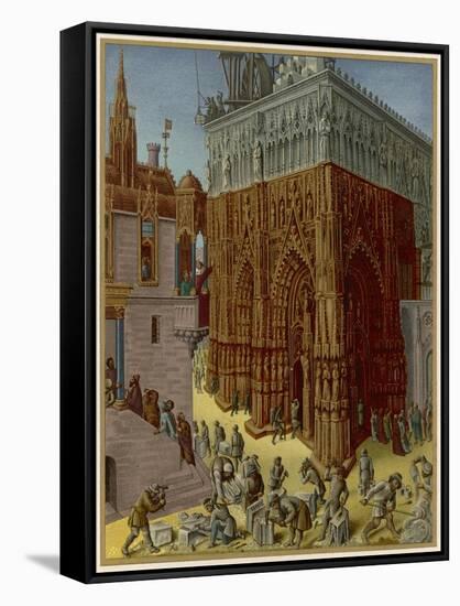 He Builds a Temple, in the Gothic Style-null-Framed Stretched Canvas