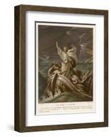 He Calms a Storm on the Sea of Galilee-Raymond Balze-Framed Photographic Print