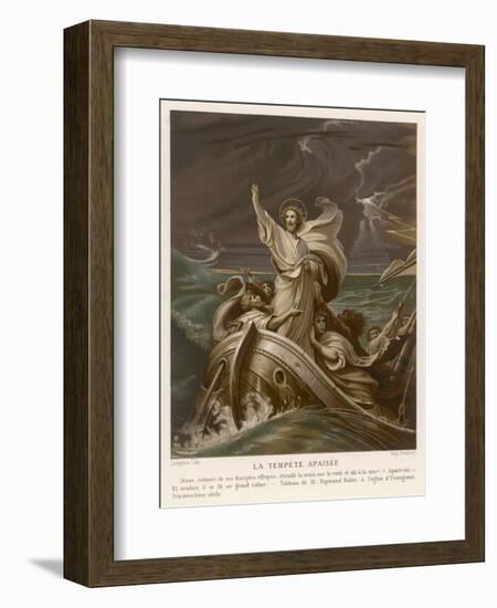 He Calms a Storm on the Sea of Galilee-Raymond Balze-Framed Photographic Print