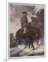 He Crosses the Snow-Covered Saint-Bernard Pass into Italy on Horseback 1800-Paul Hippolyte Delaroche-Framed Art Print