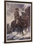 He Crosses the Snow-Covered Saint-Bernard Pass into Italy on Horseback 1800-Paul Hippolyte Delaroche-Framed Art Print