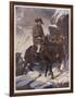 He Crosses the Snow-Covered Saint-Bernard Pass into Italy on Horseback 1800-Paul Hippolyte Delaroche-Framed Art Print