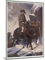 He Crosses the Snow-Covered Saint-Bernard Pass into Italy on Horseback 1800-Paul Hippolyte Delaroche-Mounted Art Print